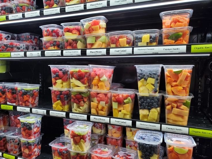 fruits cutting packaging