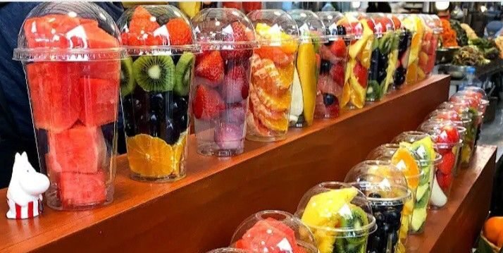 fruits cutting packaging